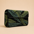 Emerald Canopy Hand-Beaded Shoulder Bag