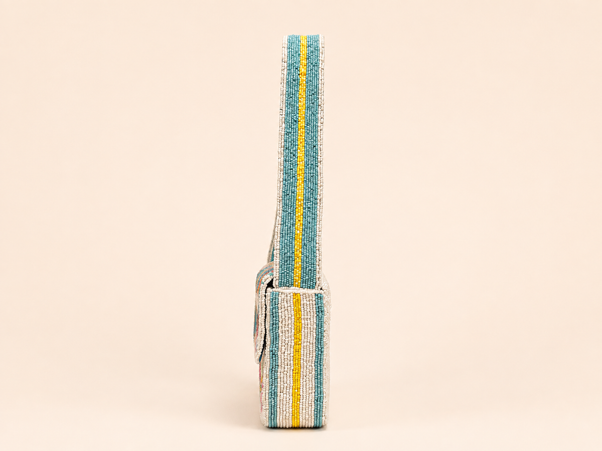 Seaside Story Hand-Beaded Shoulder Bag